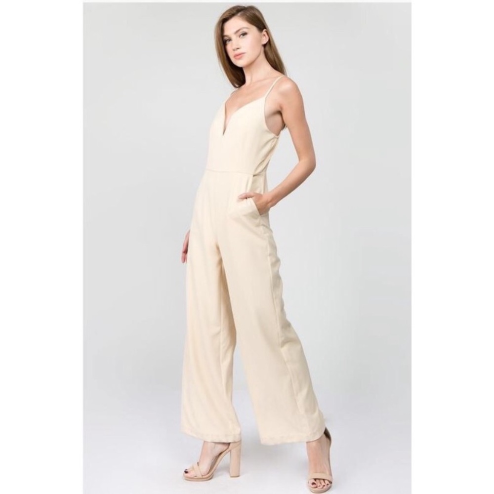 Nude Wide Leg Jumpsuit